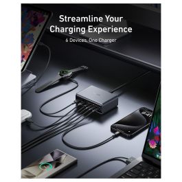 Anker Cargador de Escritorio Prime 200W GaN 4 x USB-C 2 x USB-A Negro A2683341