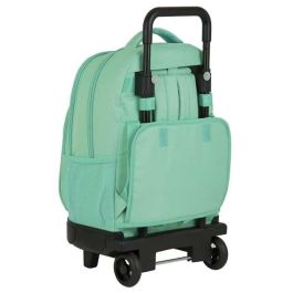 Safta Mochila Escolar Grande con Carro Blackfit8 Turquesa Compacta Extraíble Compacta