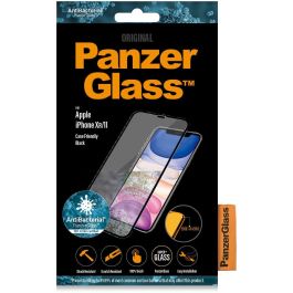 PanzerGlass CF. E2E. Antibakt. Black - Protector Pantalla iPhone 11/XR Vidrio Templado Edge-to-Edge, Antirrayas, Antibacteriano