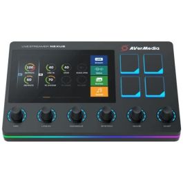 AVerMedia AX310 Live Streamer Nexus - Mezclador de audio de 3 canales para streaming con interfaz USB, 24 bits, negro