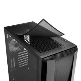 SHARKOON ELITE SHARK TG7M RGB Negro Caja de PC con 4 ventiladores RGB PWM, panel frontal de rejilla, compatible con radiador hasta 360mm y USB Tipo C