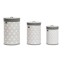 DKD Home Decor Cesta Ropa Tradicional Gris Blanco 38 x 60 x 38 cm Set de 3 (2 Unidades) Precio: 108.59000042. SKU: B13SS8PB2X