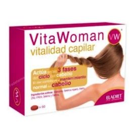 ELADIET Vita Woman Vitalidad Capilar Suplemento Cabello con Biotina, Zinc y Selenio 60 Comprimidos Precio: 20.5000004. SKU: B15FJR42KN