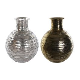 Jarrón DKD Home Decor Dorado Plateado Aluminio Moderno Acabado envejecido 38 x 38 x 50 cm (2 Unidades) Precio: 141.78999978. SKU: B12TT2S82A