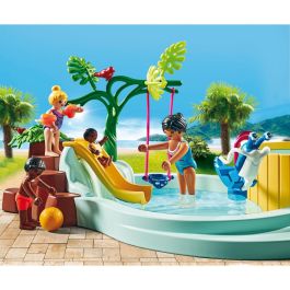 Playmobil Piscina Infantil con Jacuzzi y Tobogán 71529 para Niños