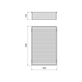 Emuca Cajón metálico para armarios y vestidores Quartz, 640 (M80), Acero, Titanio