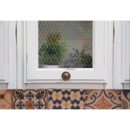 Rei Blister 4 pomos redondos mueble zamak acabado cuero viejo mod. 3110 Ø35mm