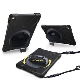 eSTUFF Funda Defender iPad Air 2 9.7" AUSTIN Negra Antigolpes con Soporte 360, Correa Mano y Hombro, Protección para Esquinas