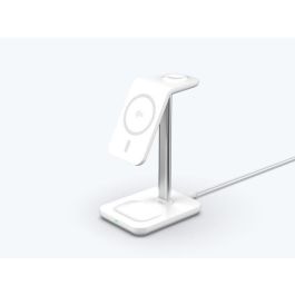 eSTUFF Cargador Inalámbrico Magnético 3 en 1 QI2 para iPhone 12-16, Apple Watch, AirPods y Android QI2 con Carga Rápida