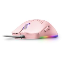 Mars Gaming Ratón MMAXP Mmax Optico Ultraligero 12400 DPI Rosa RGB Chroma Feather 69g