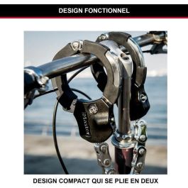 Masterlock Esposas Street Cuff de Acero Templado Negro, Diámetro Interior 74mm, 9 Eslabones, con 4 Llaves Tubulares