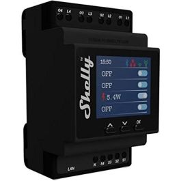 Shelly Pro 4PM Relé WLAN LAN 4 Canales 1 Fase con Medición de Potencia para Carril DIN Max. 40A Precio: 117.69000023. SKU: B1G53C5PTB