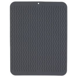 Je cherche une Idee Escurreplatos y Base Fregadero Antideslizante Secado Rápido Amortigua Golpes Gris Rojo Negro 30x40.5 cm