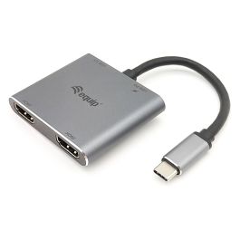 EQUIP Adaptador USB-C a 2xHDMI, USB 3.0, 100W PD, 4K Ultra HD, Plata Precio: 49.95000032. SKU: S7808879