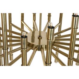 DKD Home Decor 1c25 Lámpara de Techo Item Home Dorada, Acero Patinado Brillante, Bombilla E14 5W, Ø 74 cm x Alto 158 cm