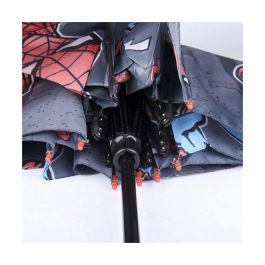 Cerdá Spiderman Paraguas Manual Plegable Escolar 50 cm para Niños y Niñas de 2 a 8 años. 100% Poliéster Resistente