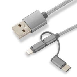 CoreParts Cable de Carga 3 en 1 con Micro USB, USB-C y Lightning, Nylon Trenzado, 1 Metro Precio: 4.99488726. SKU: B1DX9ZAGZB