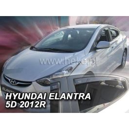 Heko HO17270 Deflectores Posteriores en Conjunto para Hyundai Elantra V 4D 2010-2015, Plexiglás Humo Transparente