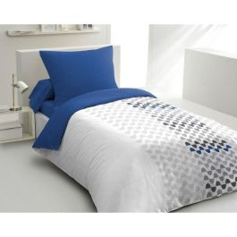 AMBROISIE Juego nórdico de microfibra - 1 funda nórdica 140 x 200 cm + 1 funda de almohada 63 x 63 cm - Azul Precio: 27.98999951. SKU: B1HCGER563