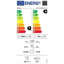 Lavadora-secadora - HOOVER H-WASH & DRY 500 HDP4149AMBC / 1-S - Frontal - Lavar 14 kg / Secar 9 kg - Clase A - 1400 rpm - Blanco Lavadora-secadora - HOOVER H-WASH & DRY 500 HDP4149AMBC / 1-S - Frontal - Lavar 14 kg / Secar 9 kg - Clase A - 1400 rpm - Blanco