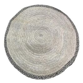 Alfombra DKD Home Decor 140 x 0,5 x 140 cm Natural Poliéster Bicolor Tropical