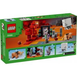 LEGO 21255 Minecraft Nether Portal Ambush, Juguete de Construcción con Escenas de Batalla, Minifiguras y Figura de Hoglin