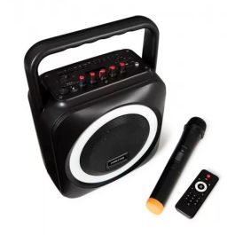 Fonestar Box Altavoz Portátil Bluetooth Karaoke BOX-35LED, 35W RMS, Micrófono Inalámbrico, USB/SD/MP3, Negro