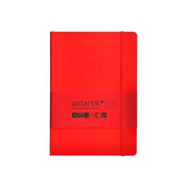 Cuaderno Con Gomilla Antartik Notes Tapa Blanda A5 Hojas Puntos Rojo 80 Hojas 80 gr Fsc