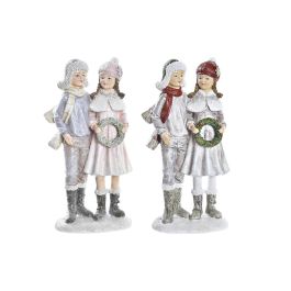 Figura Navidad Fantasia DKD Home Decor Rosa Gris 7 x 20.5 x 10.5 cm (2 Unidades) Precio: 25.4999998. SKU: B1B9VGYBAV