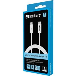 Sandberg USB-C to C USB4 240W+40Gbps, 1M Sandberg USB-C to C USB4 240W+40Gbps, 1M