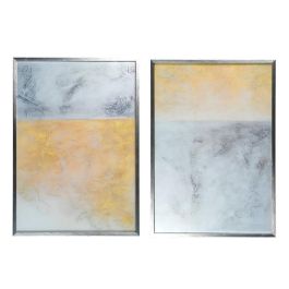 DKD Home Decor Cuadro Abstracto Beige Naranja Gris Plateado Cristal PS 3 x 100 x 70 cm (2 Unidades) Precio: 57.0636. SKU: S3028486