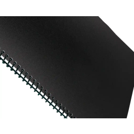 Liderpapel Tapa Encuadernacion Polipropileno Din A4 0.8mm Negro Opaco Paquete 50 Unidades