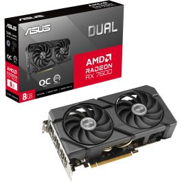 ASUS RX7600-O8G-EVO Tarjeta Gráfica Radeon RX 7600 Dual EVO 8GB GDDR6 128 bit PCI Express 4.0 Gaming