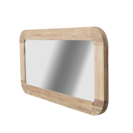 DKD Home Decor Indo 2c25 Espejo Moderno Natural Teca Reciclada 200 x 100 x 7 cm