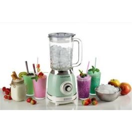 Ariete 583/04 Batidora de Vaso Vintage con Vaso de Vidrio, 4 Velocidades, Color Verde