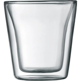Bodum BOD0727015575056 Juego de 2 Vasos Doble Pared 0.1 L Transparente
