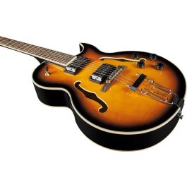 EKO Guitarra Eléctrica Hollowbody Jazz Single Cut Sunburst Humbucker - Cuerpo Paulownia - 6 Cuerdas - 22 Trastes