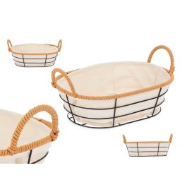Cesta Ovalada Kinvara con Asas de Metal - 28.5x14x19.5 cm, Color Natural (24 Unidades) Precio: 68.68999995. SKU: B16KGVPZ3D
