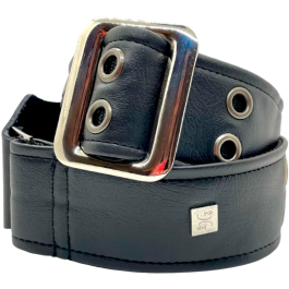 GETM Correa Guitarra Bajo My Piccadilly Pewter - Polipiel, Nylon, Piel - Negra - Ajustable hasta 165cm