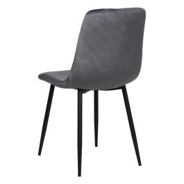 Silla Gris Terciopelo Contract 45 X 51 X 88,50 cm
