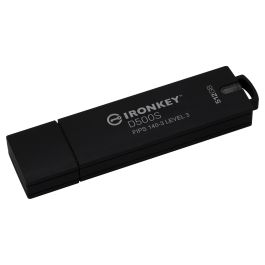 Kingston IronKey D500S USB 3.2 Gen 1 512 GB Negro - Llave USB segura cifrada hardware AES-256, FIPS 140-3 Nivel 3, IP67, resistente