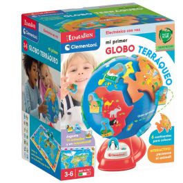 CLEMENTONI Mi Primer Globo Terraqueo Interactivo para Niños de 3 a 5 Años con Animales y Cuestionarios Educativos