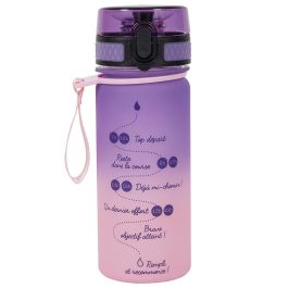 Cook Concept Botella Motivacional de Agua 500 ml Surtida (Fucsia/Lila/Turquesa)