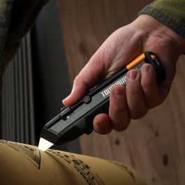 Toughbuilt Cúter Recargable TB-H4S2-03 con 5+5 Hojas, Cuchilla Multiuso y Gancho