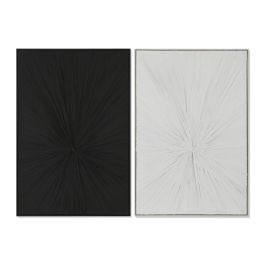 Cuadro Home ESPRIT Negro Beige Moderno (2 Unidades)