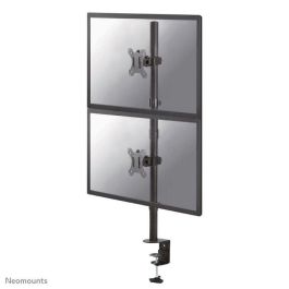 Neomounts Full Motion Dual Desk Mount (Clamp & Grommet) For Two 10-32" Monitor Screens - Black