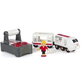 Brio World 33510 Tren de pasajeros controlado por radio con luz y sonido, 2 velocidades y 2 frecuencias para niños +3 años