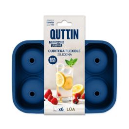 Inde Cubitera Flexible de Silicona Roja para 6 Cubitos de Hielo, 18 x 12.5 x 4.75 cm (24 Unidades)