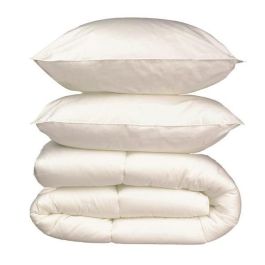 Paquete de ropa de cama de microfibra - 1 edredón cálido 220x240 cm + 2 almohadas 60x60 cm blanco Precio: 54.99000001. SKU: B1FMPB8H96