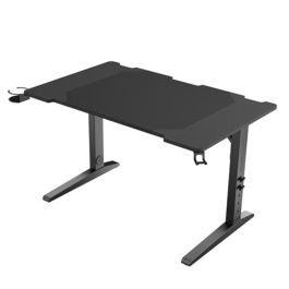GENESIS Escritorio Gaming Holm Modular 120cm x 75cm Ajustable en Altura con LED RGB, Gestión de Cables y Soporte Vaso/Auriculares Negro